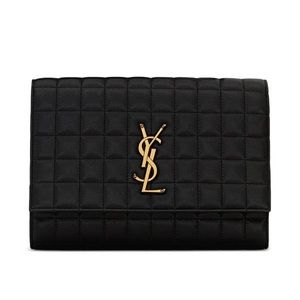 Saint Laurent Cassandre Quilted Clutch Bag